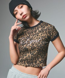 X-girl | LEOPARD S/S RINGER BABY TEE(Tシャツ/カットソー)