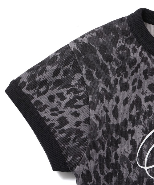 LEOPARD S/S RINGER BABY TEE（Tシャツ/カットソー）｜X-girl