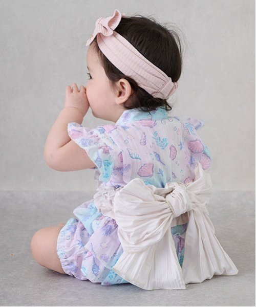 petit main(プティマイン)の「【WEB限定/リンク】girls babyアソート甚平(浴衣・キッズ・ピンク/アイボリー・80cm/70cm)」の4枚目の写真