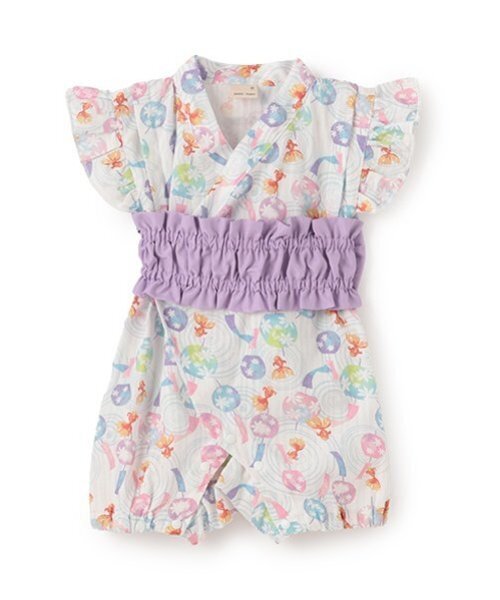 petit main(プティマイン)の「【WEB限定/リンク】girls babyアソート甚平(浴衣・キッズ・ピンク/アイボリー・80cm/70cm)」の8枚目の写真