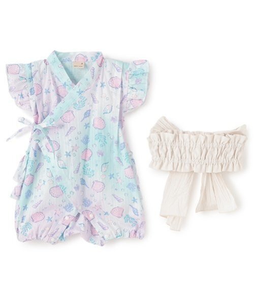 petit main(プティマイン)の「【WEB限定/リンク】girls babyアソート甚平(浴衣・キッズ・ピンク/アイボリー・80cm/70cm)」の10枚目の写真