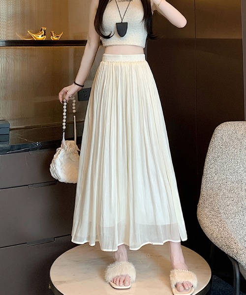 2ly2(トゥーリートゥー)の「シアー感エアリープリーツパンツ(その他パンツ・レディース・アイボリー/ブラック/ベージュ・FREE)」の10枚目の写真