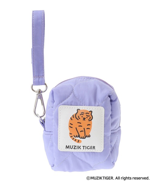 Green　Parks（グリーンパークス）の「ムジークタイガー/カラーキルトスクエアポーチ（ポーチ・レディース・ブラック/オフホワイト/ブルー/ピンク/パープル/オレンジ・FREE）」の4枚目の写真