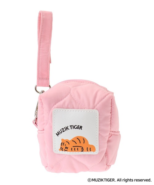 Green　Parks（グリーンパークス）の「ムジークタイガー/カラーキルトスクエアポーチ（ポーチ・レディース・ブラック/オフホワイト/ブルー/ピンク/パープル/オレンジ・FREE）」の5枚目の写真