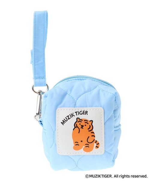 Green　Parks（グリーンパークス）の「ムジークタイガー/カラーキルトスクエアポーチ（ポーチ・レディース・ブラック/オフホワイト/ブルー/ピンク/パープル/オレンジ・FREE）」の3枚目の写真