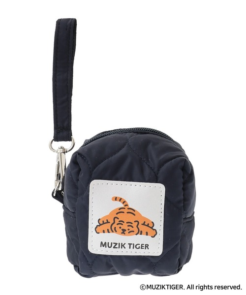 Green　Parks（グリーンパークス）の「ムジークタイガー/カラーキルトスクエアポーチ（ポーチ・レディース・ブラック/オフホワイト/ブルー/ピンク/パープル/オレンジ・FREE）」の2枚目の写真