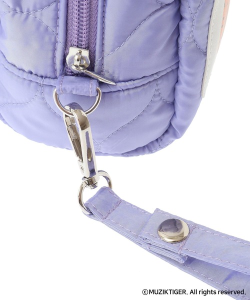 Green　Parks（グリーンパークス）の「ムジークタイガー/カラーキルトスクエアポーチ（ポーチ・レディース・ブラック/オフホワイト/ブルー/ピンク/パープル/オレンジ・FREE）」の16枚目の写真