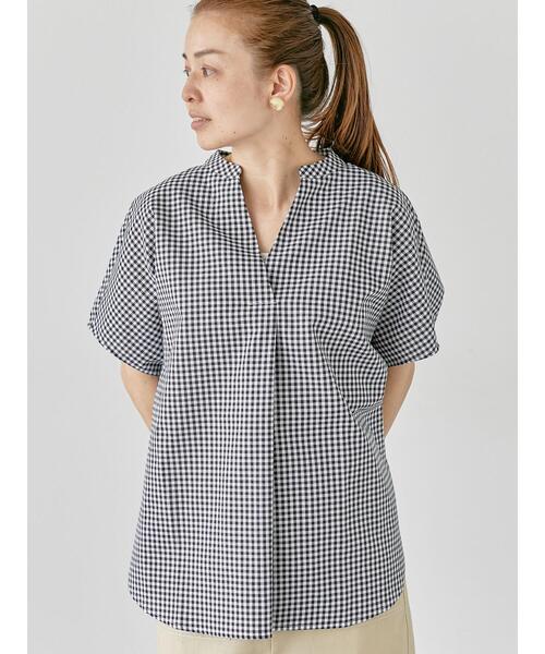 Lugnoncure（ルノンキュール）の「【イージーケア】ドルマンスキッパーブラウス（シャツ/ブラウス・レディース・ブラック/ホワイト/オフホワイト/キナリ・F）」の4枚目の写真