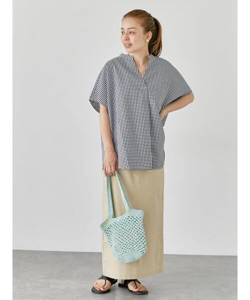 Lugnoncure（ルノンキュール）の「【イージーケア】ドルマンスキッパーブラウス（シャツ/ブラウス・レディース・ブラック/ホワイト/オフホワイト/キナリ・F）」の5枚目の写真