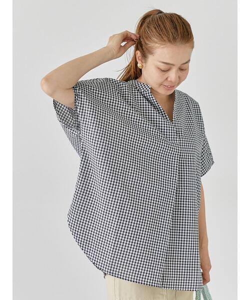 Lugnoncure（ルノンキュール）の「【イージーケア】ドルマンスキッパーブラウス（シャツ/ブラウス・レディース・ブラック/ホワイト/オフホワイト/キナリ・F）」の7枚目の写真