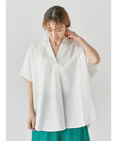 Lugnoncure（ルノンキュール）の「【イージーケア】ドルマンスキッパーブラウス（シャツ/ブラウス・レディース・ブラック/ホワイト/オフホワイト/キナリ・F）」の10枚目の写真