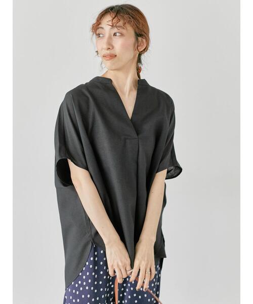 Lugnoncure（ルノンキュール）の「【イージーケア】ドルマンスキッパーブラウス（シャツ/ブラウス・レディース・ブラック/ホワイト/オフホワイト/キナリ・F）」の13枚目の写真