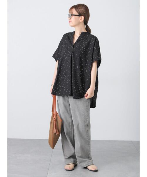 Lugnoncure（ルノンキュール）の「【イージーケア】ドルマンスキッパーブラウス（シャツ/ブラウス・レディース・ブラック/ホワイト/オフホワイト/キナリ・F）」の15枚目の写真