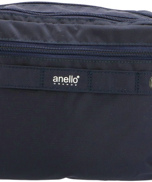 anello GRANDE(アネログランデ)の「anello GRANDE アネロ グランデ ダイヤモンドクロスナイロンDC 2層ショルダー GU-A0982(ショルダーバッグ・レディース・ネイビー/ライトグレー/ブラック・FREE)」の8枚目の写真