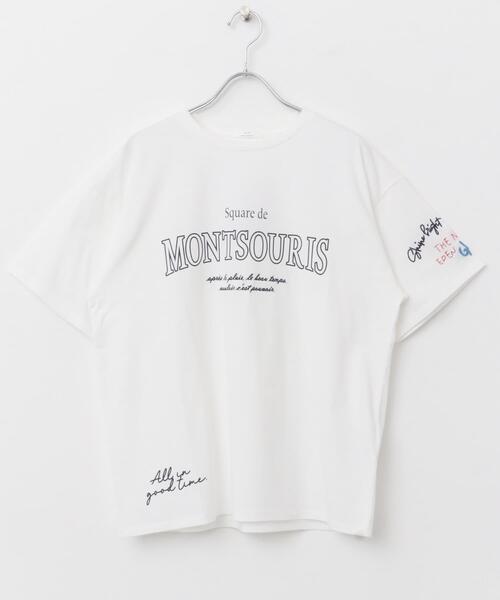 ITEMS URBANRESEARCH(アイテムズ アーバンリサーチ)の「ロゴ刺繍半袖Tシャツ(Tシャツ/カットソー・レディース・ホワイト/モカ/チャコールグレー・FREE)」の8枚目の写真