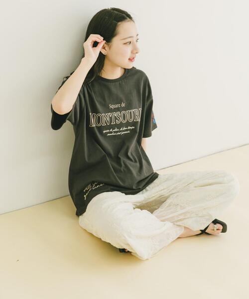 ITEMS URBANRESEARCH(アイテムズ アーバンリサーチ)の「ロゴ刺繍半袖Tシャツ(Tシャツ/カットソー・レディース・ホワイト/モカ/チャコールグレー・FREE)」の12枚目の写真