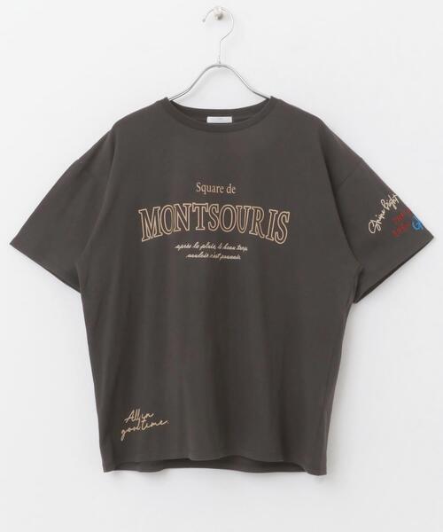 ITEMS URBANRESEARCH(アイテムズ アーバンリサーチ)の「ロゴ刺繍半袖Tシャツ(Tシャツ/カットソー・レディース・ホワイト/モカ/チャコールグレー・FREE)」の14枚目の写真