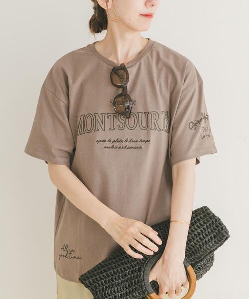 ITEMS URBANRESEARCH(アイテムズ アーバンリサーチ)の「ロゴ刺繍半袖Tシャツ(Tシャツ/カットソー・レディース・ホワイト/モカ/チャコールグレー・FREE)」の17枚目の写真