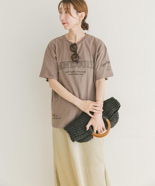 ITEMS URBANRESEARCH(アイテムズ アーバンリサーチ)の「ロゴ刺繍半袖Tシャツ(Tシャツ/カットソー・レディース・ホワイト/モカ/チャコールグレー・FREE)」の18枚目の写真