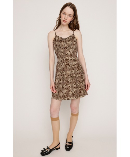 LEOPARD SHORT CAMI OP レオパード ショート キャミワンピース