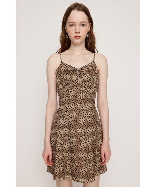 LEOPARD SHORT CAMI OP レオパード ショート キャミワンピース