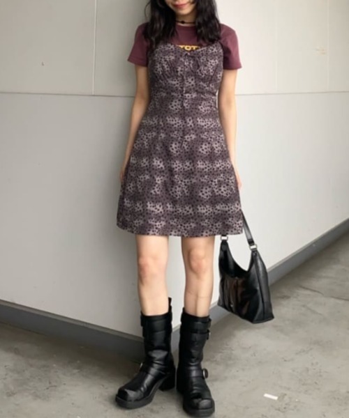SLY(スライ)の「LEOPARD SHORT CAMI OP レオパード ショート キャミワンピース(ワンピース・レディース・ブラウン系その他2/ブラック系その他2・FREE)」の17枚目の写真