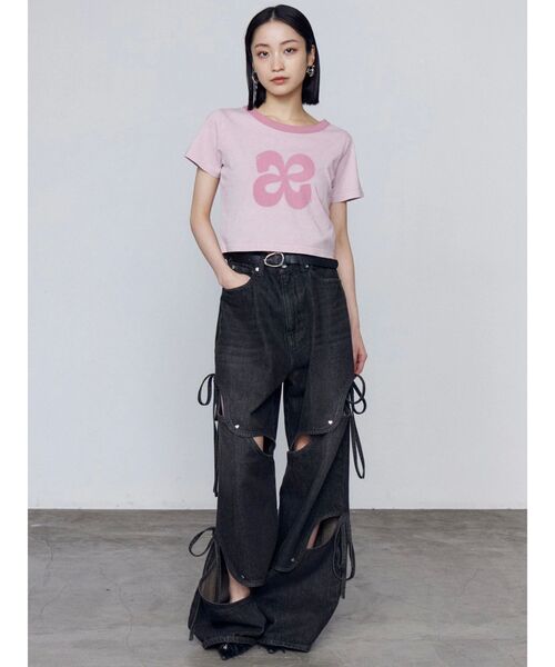 EMODA（エモダ）の「スタッズロゴTシャツ（Tシャツ/カットソー・レディース・ピンク/グレー/アイボリー・FREE）」の21枚目の写真