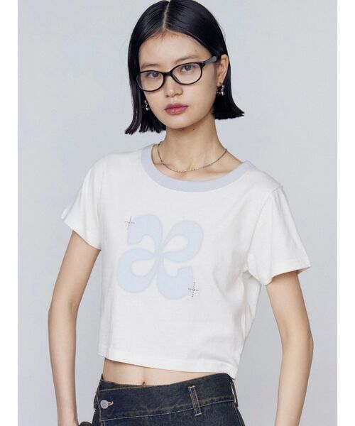 EMODA（エモダ）の「スタッズロゴTシャツ（Tシャツ/カットソー・レディース・ピンク/グレー/アイボリー・FREE）」の11枚目の写真