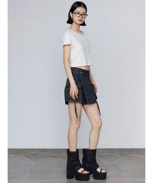 EMODA（エモダ）の「スタッズロゴTシャツ（Tシャツ/カットソー・レディース・ピンク/グレー/アイボリー・FREE）」の13枚目の写真