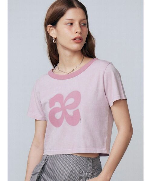 EMODA（エモダ）の「スタッズロゴTシャツ（Tシャツ/カットソー・レディース・ピンク/グレー/アイボリー・FREE）」の14枚目の写真