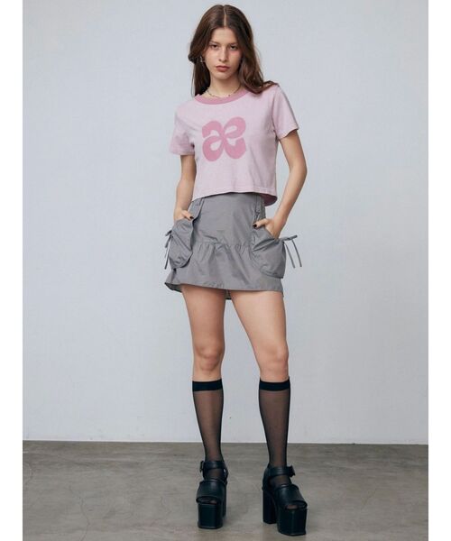 EMODA（エモダ）の「スタッズロゴTシャツ（Tシャツ/カットソー・レディース・ピンク/グレー/アイボリー・FREE）」の15枚目の写真