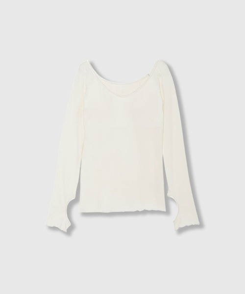 THINGS THAT MATTER(シングス ザット マター)の「SKIN BREATHING OFF SHOULDER TOPS / スキンブリージングオフショルダートップス(Tシャツ/カットソー・レディース・ベージュ/ホワイト/ピンク/ブラック・FREE)」の9枚目の写真