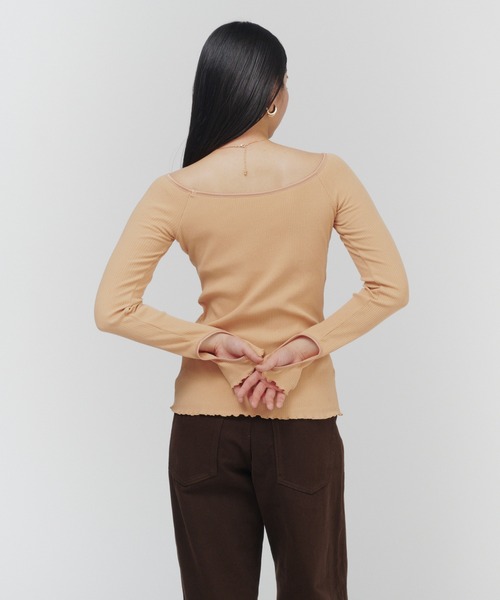 THINGS THAT MATTER(シングス ザット マター)の「SKIN BREATHING OFF SHOULDER TOPS / スキンブリージングオフショルダートップス(Tシャツ/カットソー・レディース・ベージュ/ホワイト/ピンク/ブラック・FREE)」の21枚目の写真
