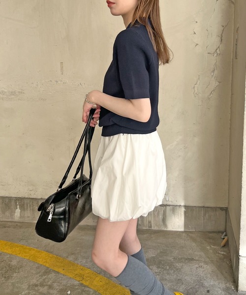 ABYS（アビス）の「サマーポロニット（ニット/セーター・レディース・ネイビー/アイボリー/カーキ・FREE）」の14枚目の写真