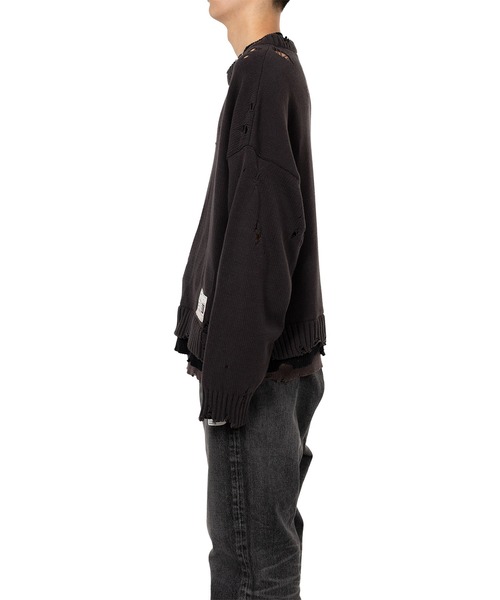 Maison MIHARA YASUHIRO(メゾンミハラヤスヒロ)の「Triple Layered Knit Sweater(ニット/セーター・メンズ・ブラック/グレー・46/44)」の5枚目の写真