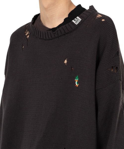 Maison MIHARA YASUHIRO(メゾンミハラヤスヒロ)の「Triple Layered Knit Sweater(ニット/セーター・メンズ・ブラック/グレー・46/44)」の8枚目の写真