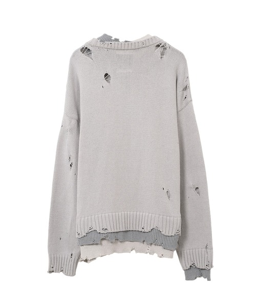 Maison MIHARA YASUHIRO(メゾンミハラヤスヒロ)の「Triple Layered Knit Sweater(ニット/セーター・メンズ・ブラック/グレー・46/44)」の10枚目の写真