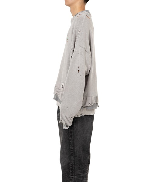 Maison MIHARA YASUHIRO(メゾンミハラヤスヒロ)の「Triple Layered Knit Sweater(ニット/セーター・メンズ・ブラック/グレー・46/44)」の12枚目の写真