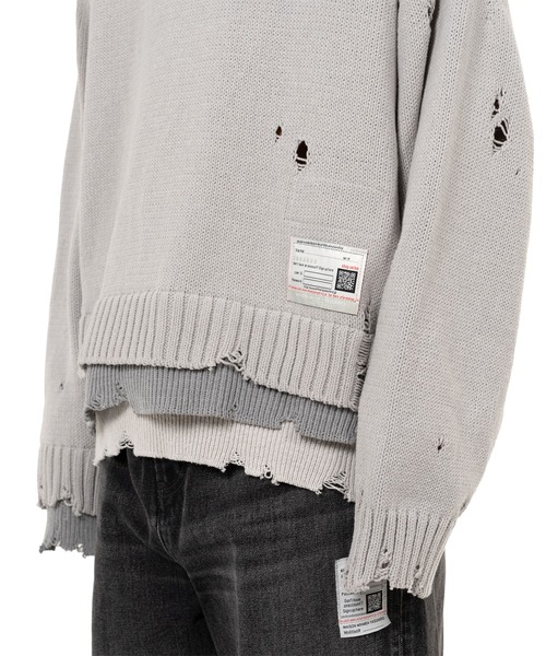 Maison MIHARA YASUHIRO(メゾンミハラヤスヒロ)の「Triple Layered Knit Sweater(ニット/セーター・メンズ・ブラック/グレー・46/44)」の15枚目の写真