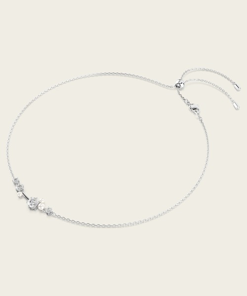 SWAROVSKI(スワロフスキー)の「【公式】【スワロフスキー】Constella ネックレス, クリスタル・パール, ラウンドカット, ホワイト, ロジウム・プレーティング(ネックレス・レディース・ホワイト・ONESIZE)」の5枚目の写真