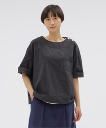 マーガレットハウエル　半袖ブラウス マーガレットハウエル MHL. 半袖 シャツ ブラウス コットン 麻
