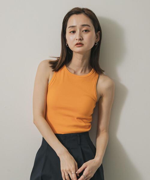SENSE OF PLACE by URBAN RESEARCH（センスオブプレイスバイアーバンリサーチ）の「カップツキアメスリタンク（タンクトップ・レディース・ブラック/ホワイト/オレンジ・ONE）」の15枚目の写真