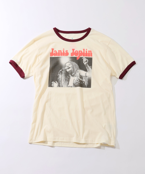 JOURNAL STANDARD relume（ジャーナルスタンダード　レリューム）の「BLUESCENTRIC 別注 リンガーT  ”PEACE JANIS JOPLIN ”（Tシャツ/カットソー・メンズ・ホワイト系その他・X-LARGE/LARGE）」の3枚目の写真