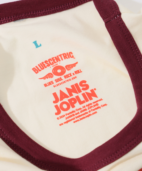 セール】BLUESCENTRIC 別注 リンガーT ”PEACE JANIS JOPLIN ”（Tシャツ