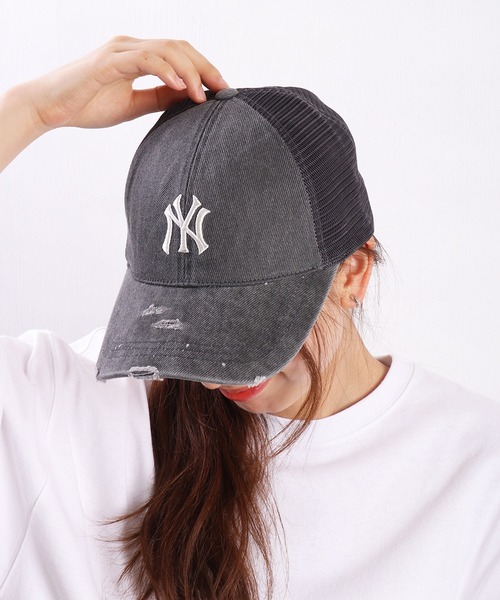 セール】【日本未入荷】MLB KOREA ベーシックウォッシュド メッシュ
