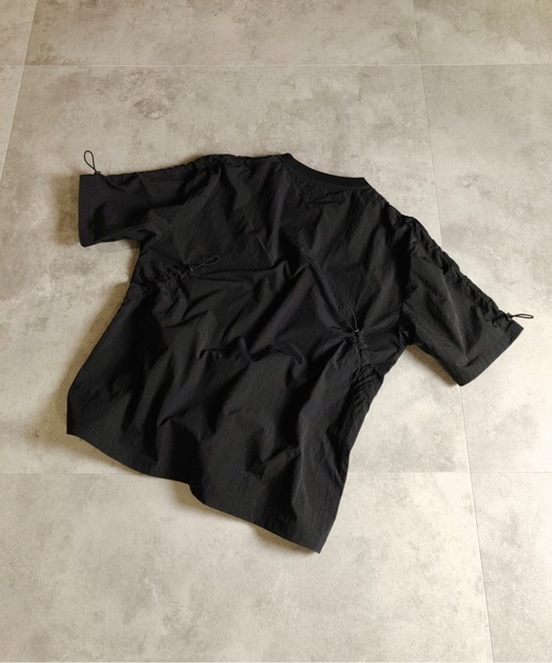 MMMM(エムエムエムエム)の「MMMM/ナイロンワッシャーシャーリングTEE(Tシャツ/カットソー・メンズ・グレー/ブラック・X-LARGE/LARGE/MEDIUM)」の5枚目の写真