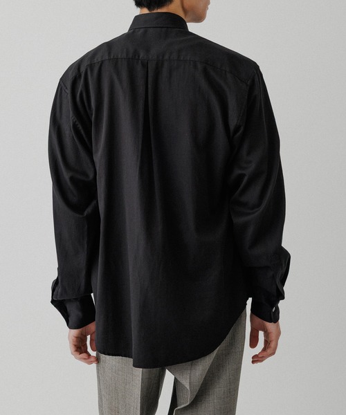 ADAM ET ROPE'(アダムエロペ)の「ソフト コットン ドレープ シャツ(シャツ/ブラウス・メンズ・ダークラベンダー/オフホワイト/ブラック/ブルー系その他4・M/L)」の6枚目の写真