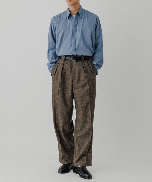 ADAM ET ROPE'(アダムエロペ)の「ソフト コットン ドレープ シャツ(シャツ/ブラウス・メンズ・ダークラベンダー/オフホワイト/ブラック/ブルー系その他4・M/L)」の13枚目の写真