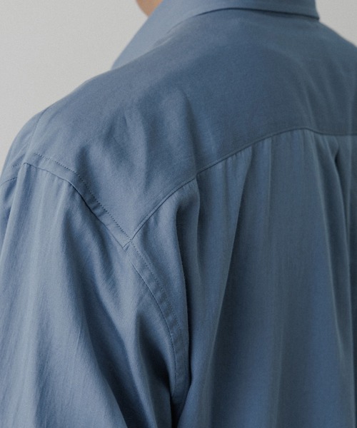 ADAM ET ROPE'(アダムエロペ)の「ソフト コットン ドレープ シャツ(シャツ/ブラウス・メンズ・ダークラベンダー/オフホワイト/ブラック/ブルー系その他4・M/L)」の18枚目の写真