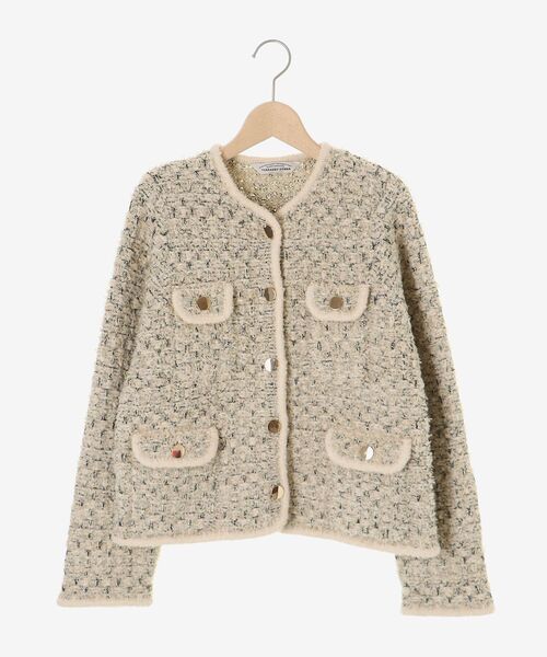 le.coeur blanc（ルクールブラン）の「《手洗い可能》TORRAZZO DONNAツイードニットジャケット（その他アウター・レディース・ベージュ・38）」の2枚目の写真